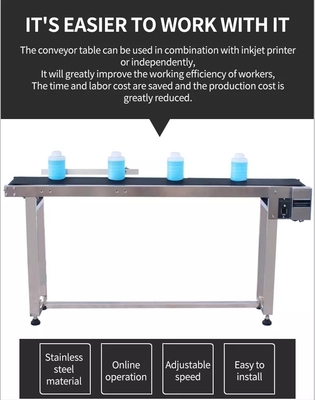 1.5m lengte SS carrosserie materiaal transportband tafel voor semi-automatische productielijn