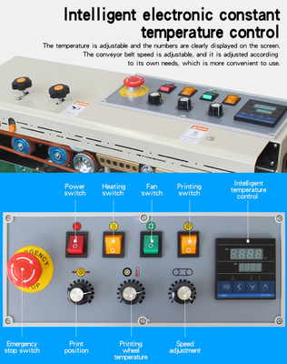Verpakkingsmachine voor het afdichten van zakjes met maximale snelheid 12 m/min voor het afdichten bij 220 V/110 V spanning