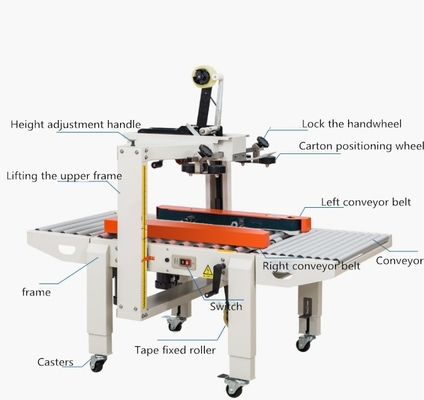 6-12 mm Afdichtingsbreedte Automatische top- en bodem aandrijving Gordel Kleefband Afdichter Casus Doos Karton Afdichtingsmachine