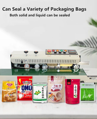 110V/220V 50-60HZ Plastic Bag Soild Ink Continuous Band Sealer voor eenvoudig afdichten