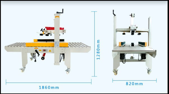 Verstelbare hoogte Multifunctionele semi-automatische kartonnen doos Doos Tape Sealing Machine