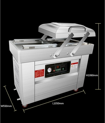Dubbele kamers vacuümverpakkingsmachine voor sojabonen/vlees/vis/varkensvlees/bij/rijst Capaciteit 140 kg