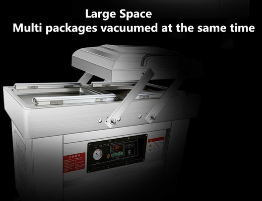 Dubbele kamers vacuümverpakkingsmachine voor sojabonen/vlees/vis/varkensvlees/bij/rijst Capaciteit 140 kg