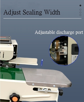 Automatische plastic zakken Continuous Band Sealer Machine met datumdruk 908*392*292mm