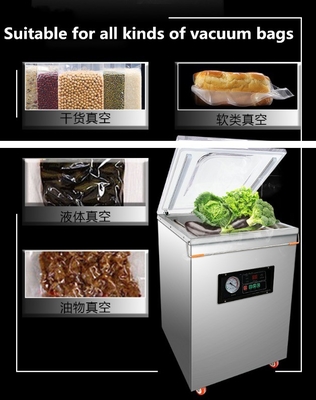 900W vacuümpomp vlees vacuümverpakkingsmachine met L380*W400*H140mm kamergrootte