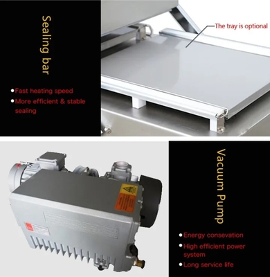 Automatische dubbele kamer aluminiumfolie vacuümverzegelmachine Voordeel