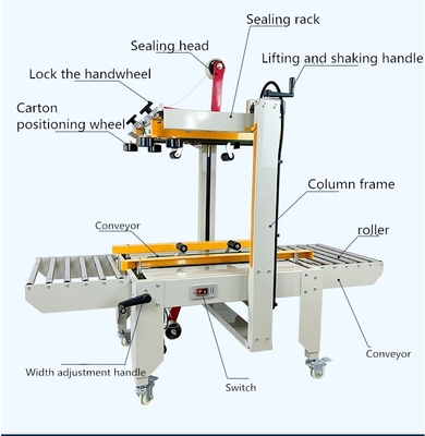 Semi-automatische FXC-6050 Case Box Taper Sealer Verpakkingsband Carton Sealing Machine