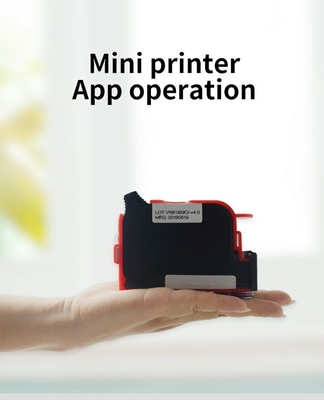 12.7 mm Drukhoogte Mini Handheld Bottle Inkjet Printer voor papiermateriaal