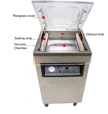 220V/50HZ DZ-600 vacuümverpakkingsmachine voor graanrijst baksteen vers vlees en klein voedsel