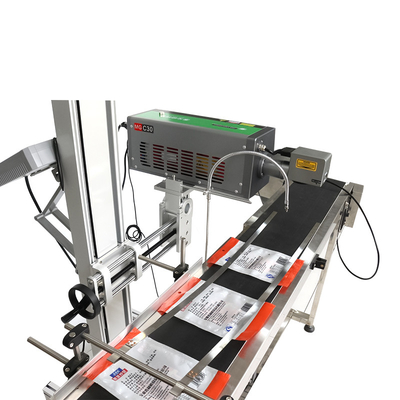 40W CO2 laserprinter voor vervaldatum partijcode op plastic zakjes kabeldraad PET-fles