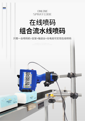 Plaat Type TIJ Printer Intelligent Handheld Data Logo Inkjet Gun voor snel drogen inkt