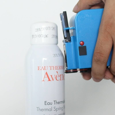 Handheld inkjetprinter met gebogen oppervlak met 12,7 mm bewerkingsscherm