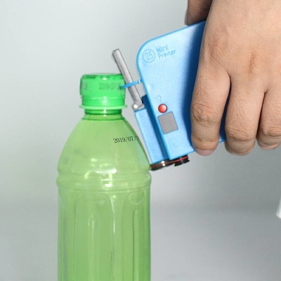 Handheld inkjetprinter met gebogen oppervlak met 12,7 mm bewerkingsscherm