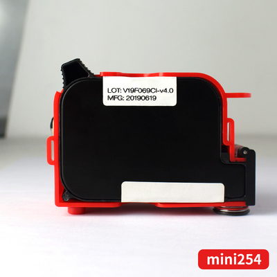Handheld inkjetprinter met gebogen oppervlak met 12,7 mm bewerkingsscherm