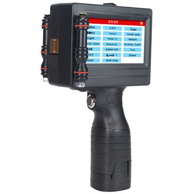 Black Eco Solvent Handheld Printer 600dpi voor Engels Nummer Qr Barcode Vervaldatum