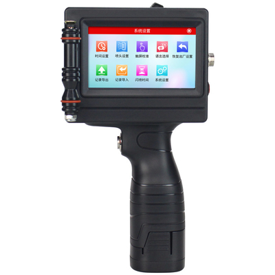 Black Eco Solvent Handheld Printer 600dpi voor Engels Nummer Qr Barcode Vervaldatum