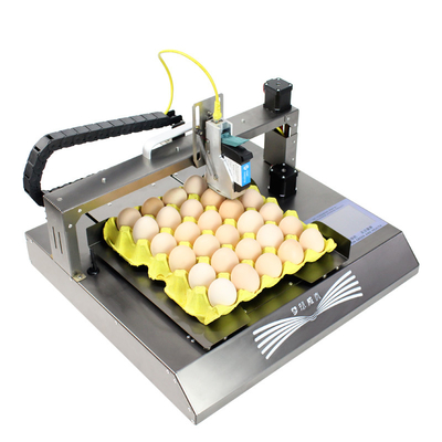 Engelse talen Smart Automatic Egg Inkjet Printer voor logo barcode en vervaldatum