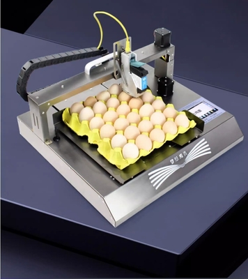 Engelse talen Smart Automatic Egg Inkjet Printer voor logo barcode en vervaldatum