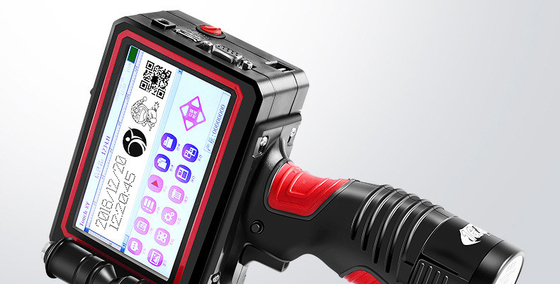 Inkjetprinter 42 ml Vinnige droog oplosmiddelinkt 1-6 lijnen Draagbare hand intelligente datumcode definitie LED scherm