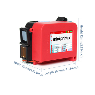 Kartonzak Mini Inkjet Batch Coding Machine met 600DPI Printing en draagbaar ontwerp