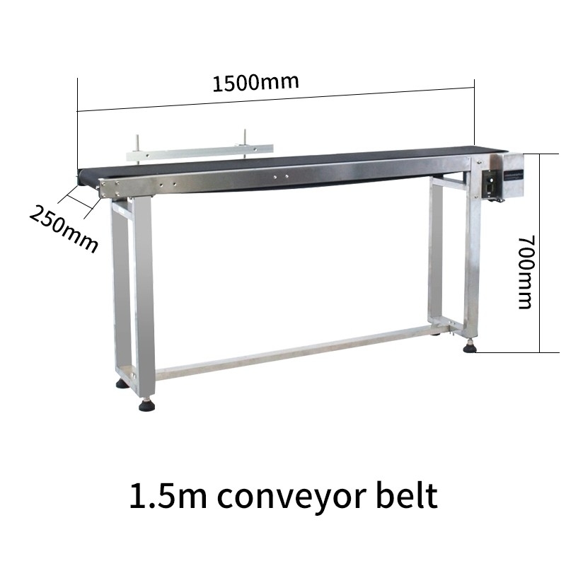 1.5m lengte SS carrosserie materiaal transportband tafel voor semi-automatische productielijn