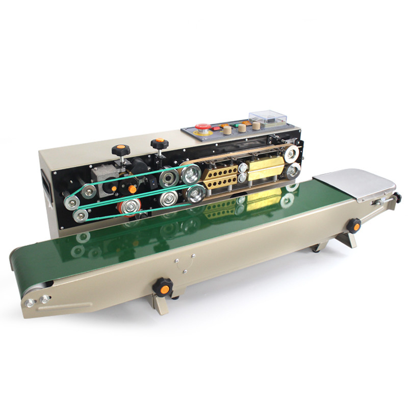 220V/110V Aluminium Plastic Bag Warm Sealing Machine met continue solide inkt datum afdruk