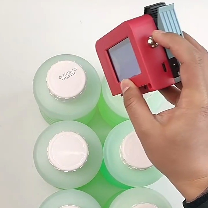 Mini Handheld Inkjet Bottle Printing Machine voor 12mm Printing Height en 240*120*97mm
