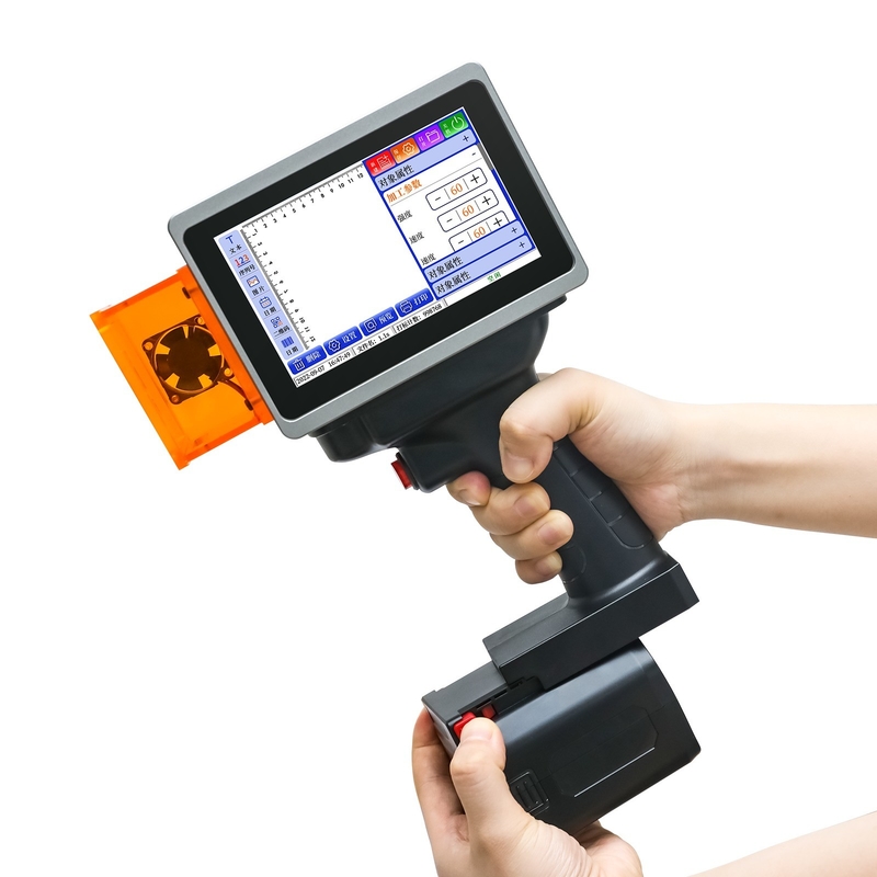 Elektrisch aangedreven draagbare handdrukker met inkjetlaser en vervaldatum logo voor producten