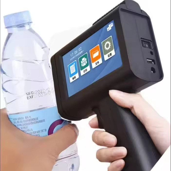 Mini QR Datum Logo Handheld Printer Gun voor Fles Glas Plastic Houten Metaal in het Engels